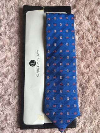 Corbata Cristian Lay Azul y Roja