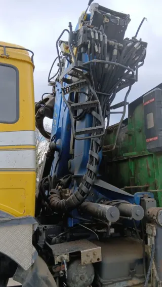 Camión forestal Mercedes con grúa