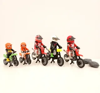 Playmobil Motocross 5 Figuras y Motos