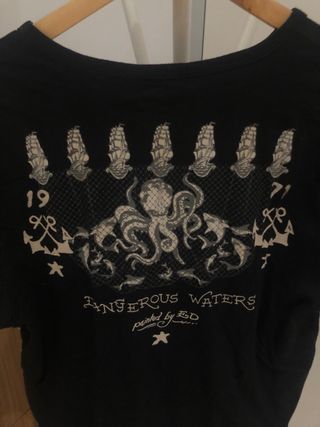 Camiseta Ed Hardy Reversible - Estilo Y2K - Talla