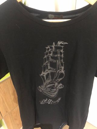 Camiseta Ed Hardy Reversible - Estilo Y2K - Talla