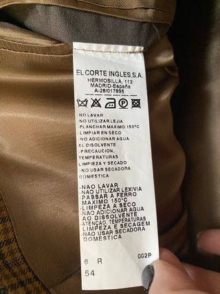 Americana traje hombre