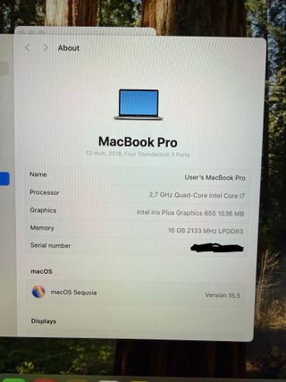 MacBook Pro 13 2018 i7 16GB 1TB