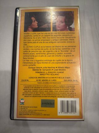 VHS El Último Cuplé Sara Montiel