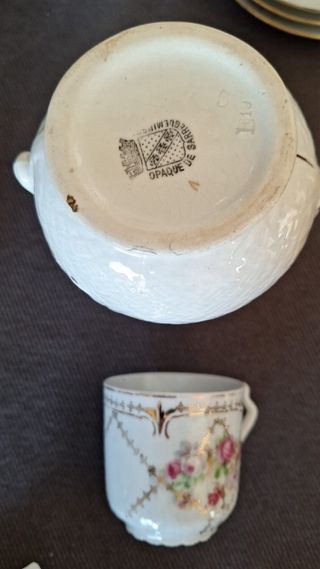 Juego de té porcelana floral