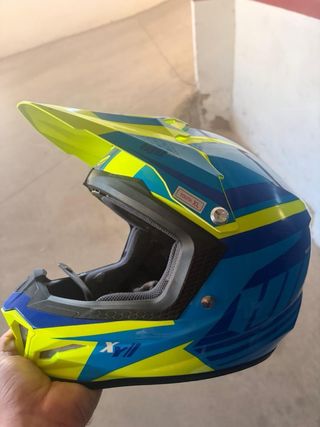 Casco Motocross HJC Azul y Amarillo