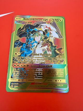 Carta Pokémon Reshiram & Zekrom GX TAG TEAM