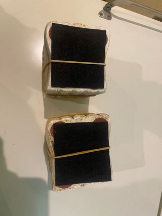 2 Huchas Antiguas Carton-Piedra Fajo de billetes!!