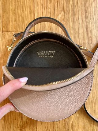 Bolso Piel Rosa Empolvado Made in Italy