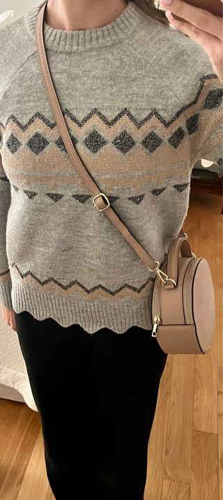 Bolso Piel Rosa Empolvado Made in Italy