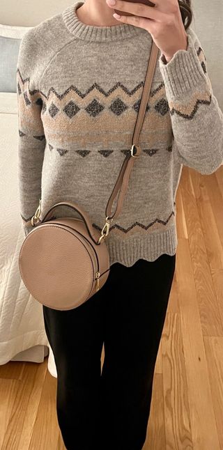 Bolso Piel Rosa Empolvado Made in Italy