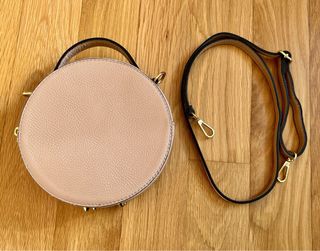 Bolso Piel Rosa Empolvado Made in Italy