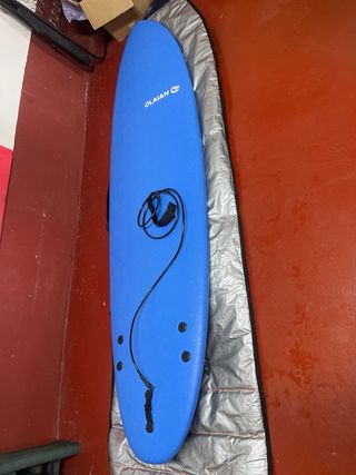 Tabla de surf OLAIAN azul iniciación con funda