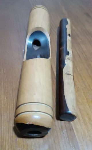 Lote percusión brasileña + Flauta madera