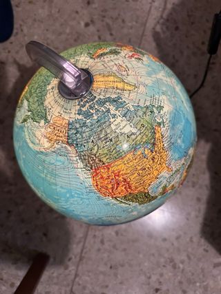 Mappamondo Vintage Luminoso - Made in Italy