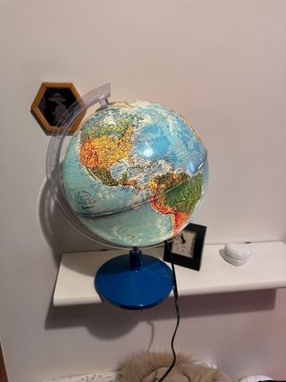 Mappamondo Vintage Luminoso - Made in Italy
