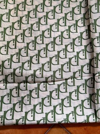 Foulard viscosa beige e verde