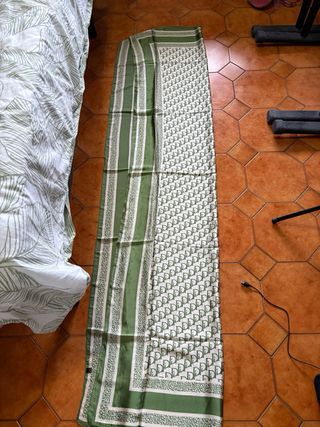Foulard viscosa beige e verde