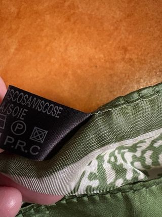 Foulard viscosa beige e verde