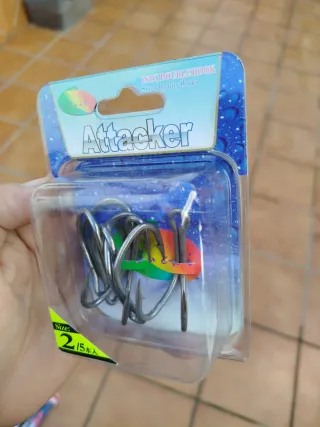 Anzuelos Attacker Doble Inox Talla 2