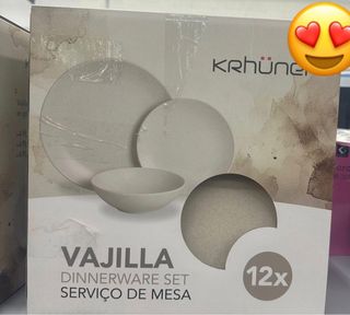 Vajilla Krühner 12 piezas Beige