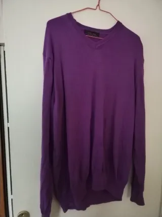 Jersey Zara Morado Cuello V