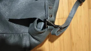 Borsa vera pelle grigia tracolla