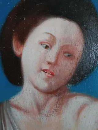 Quadro antico, Bacco, olio su tela, 50 x 70 cm