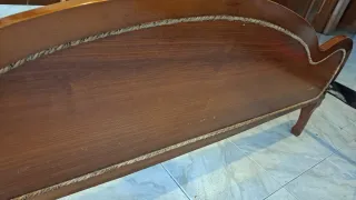 Cabecero y pie de cama madera tallada