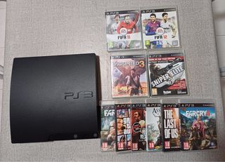 Consola PS3 Negra + 10 Juegos