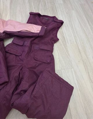 Conjunto nieve niña rosa y morado