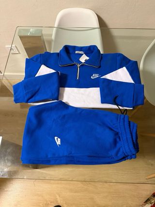 Conjunto Chándal Nike Azul y Blanco