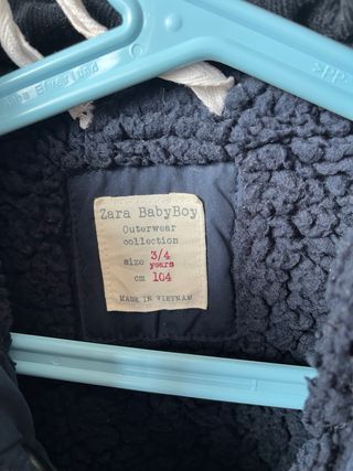 Abrigo acolchado Zara 3-4 años
