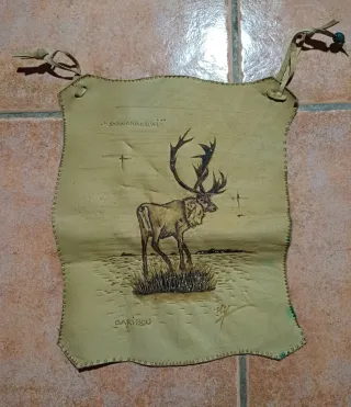 Artesanía Piel Caribú Reno arte dibujo stawanhonhi