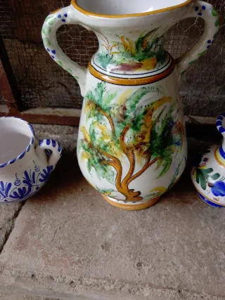 Juego de 4 piezas de cerámica antiguas