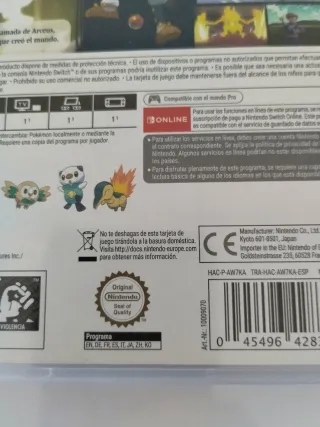 Juego Leyendas Pokémon: Arceus Nintendo Switch