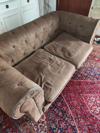 Sofá Chester Marrón Oscuro de ante