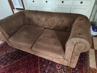 Sofá Chester Marrón Oscuro de ante