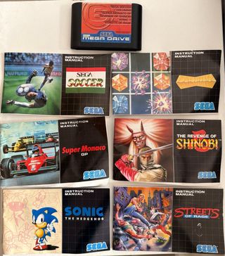 SEGA Mega Drive: 6 Giochi e Manuali