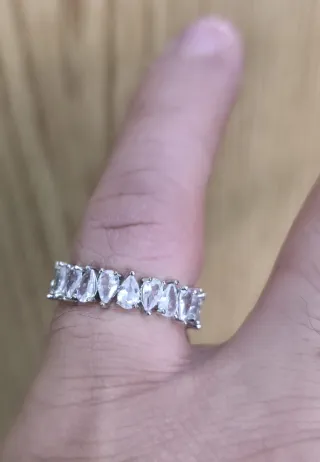 Anillo de Plata 925 en Talla 8/9 - Brillante