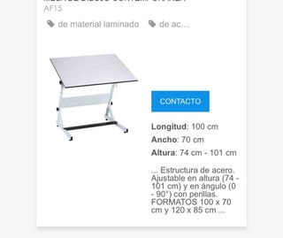 Mesa de dibujo plegable