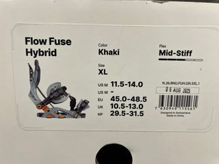 Fijaciones Snowboard Flow Fuse Hybrid Khaki XL