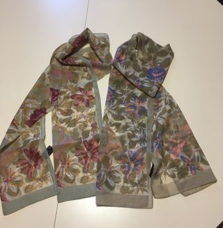Coppia foulard sciarpine floreali
