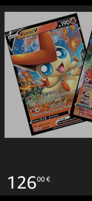 Carta pokemon Victini V 190 PS Carta Pokémon