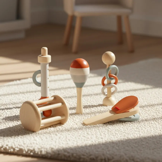 Set 5 Instrumentos Musicales Madera Bebé