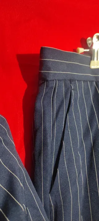 Traje Rayas Hombre 2 Piezas Azul/Blanco