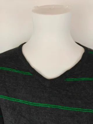 Jersey Billabong| Rayas | Talla M | Gris y Verde