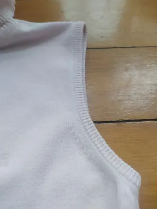 Jersey sin mangas cuello alto rosa