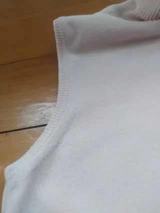 Jersey sin mangas cuello alto rosa