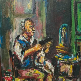 Quadro artigiano calzolaio con cornice